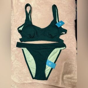 CUPSHE Women's Bikini Green Size Medium
